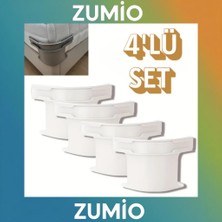 Zumio Nevresim Çarşaf Tutucu Aparat 4’lü Set – Yatak Çarşaf Sabitleyici Klips – Kaymaz Lastikli Nevresim Sabitleme Aparatı – Pratik Yatak Düzeltici