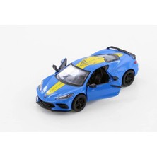 Toyz Play Corvette Stıngray C8 136 Dıecast Kinsmart Lisanslı Metal Çekbırak Model Araba