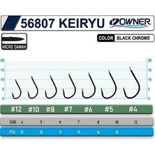 Owner 56807 Keıryu Bc Siyah Olta Iğnesi