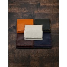 Kurtay Leather %100 Gerçek Deri El Yapımı Çok Amaçlı Mini Cüzdan - Beyaz