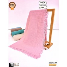 Özgürce Yumuşak 4 Kat Müslin Bebek Battaniyesi, Organik Pamuk 100X120CM