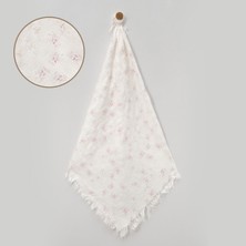 Özgürce Yumuşak ve Şık Çiçekli Doğal Müslin Bebek Battaniyesi 105X120 cm