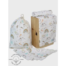 Özgürce Yumuşak Müslin Battaniye ve 4’lü Ağız Mendili Seti, 6 Parça