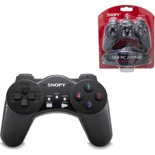 Go İthalat Joypad - Gamepad Siyah Oyun Kolu USB Kablo 13 Düğme - 8 Yön Tetikleyici 1.5mt Kablo (784)