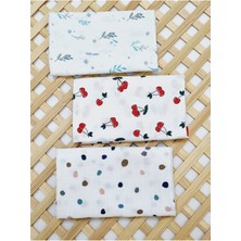 Özgürce Yumuşak ve Hafif Çok Amaçlı Müslin Örtü 3'lü Set, 80X90 Cm, %100 Pamuk