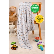 Özgürce Çift Katlı %100 Pamuk Çok Amaçlı Müslin Örtü ve Bebek Battaniyesi