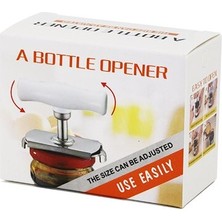 Go İthalat A Bottle Opener Çevir--Sıkıştır--Aç=kollu Metal Kavanoz Açacak Plastik Kol (784)