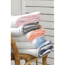 Özgürce Yumuşak ve Hafif 4 Mevsim Çok Amaçlı Örgü Bebek Battaniyesi