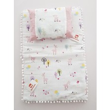 Özgürce Renkli Ponponlu Pikeli Bebek Alt Açma Yastık Seti, Konfor ve Şıklık Sağlar