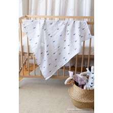 Özgürce Yelken Desenli Pamuk Bebek ve Çocuk Battaniyesi, 85X100 cm