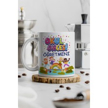 Okul Öncesi Öğretmeni Kupa Bardak, Öğretmenler Günü Hediyesi, 24 Kasım Hediyesi, Beyaz Seramik Kupa  Sevimli Tasarım Bardak