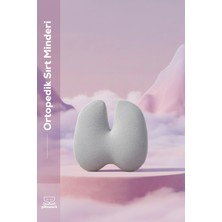 Pillowart Ortopedik Bel Minderi Visco Sırt Minderi Ofis, Ev, Araç Bel Destek Minderi Gri