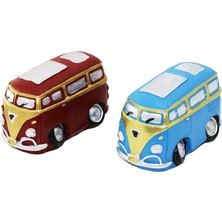 Senson Otobüs Vintage Dekoratif Biblo - Kumbara Renkli 10X13.5CM Reçine (5224)