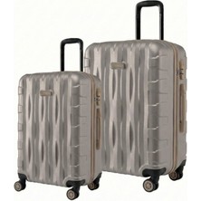 Louisiana Polo 2'li Valiz Seti Büyük Boy - Orta Boy Taş-Bej 1167