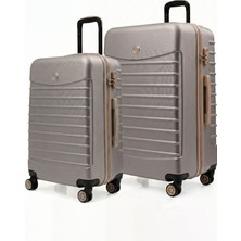 Louisiana Polo 2'li Valiz Seti Büyük Boy - Orta Boy Taş-Bej 1168