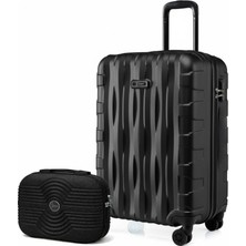 Louisiana Polo Kabin Boy Valiz + Makyaj Çanta Siyah-Siyah 1167