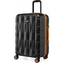 Louisiana Polo Orta Boy Valiz 4x2 Teker Siyah-Taba 1167