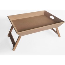 Yegane Concept Ham Mdf, Boyanabilir, Katlanır Ayaklı Yatak Keyif Tepsisi, Servis Tepsisi