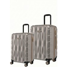 Louisiana Polo 2'li Valiz Seti Orta Boy - Kabin Boy Taş-Bej 1167