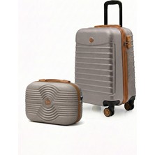 Louisiana Polo Kabin Boy Valiz + Makyaj Çanta Taş-Taba 1168