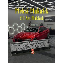 Wooddoom Ayyıldız Bayraklı Pleksi Takmatik Plakalık