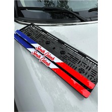 Wooddoom Kişiye Özel Plakalık Isimlikli Mavi Beyaz Kırmızı Renkte Pleksi