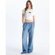 Lc Waikiki Yeni Sezon Beli Lastikli Wideleg Kadın Jean Pantolon