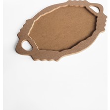 Yegane Concept Ham Mdf, Boyanabilir Oval Düz Tepsi, Söz Nişan Tepsisi, Sunum Tepsisi