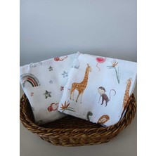 Özgürce Çok Amaçlı 2'li Müslin Bebek Örtüsü, Nefes Alır, Yumuşak, 90X90 cm