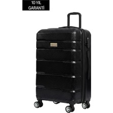 Nippon Büyük Boy %100 Polikarbon Valiz Karbon Siyah 1807