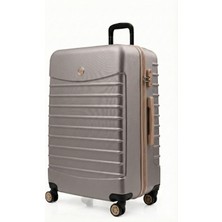 Louisiana Polo Büyük Boy Valiz 4x2 Teker Taş-Bej 1168