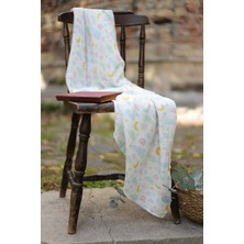 Özgürce Çift Katlı Müslin Örtü 115X115, Organik Bambu ve Pamuk, Yumuşak ve Nefes Alır