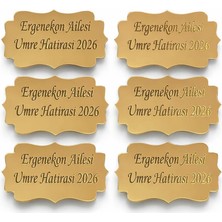 Güven Pleksi Asimetrik Kenar Umre Nişan Doğumgünü Etiket
