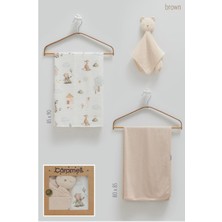 Özgürce Şık ve Fonksiyonel 3'lü Karamel Renkli Battaniye Seti