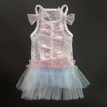 Dantel ve Tül Detaylı Kedi Köpek Parti Kıyafeti