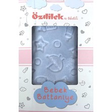 Özgürce Yumuşak ve Sıcacık Bebek Battaniyesi, Mavi, Havalı ve Rahat Kullanım