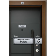 2’li Set Kapı Isimliği – Kapı Numarası ve Kapı Isimliği – Kişiye Özel Metal Kapı Tabelası