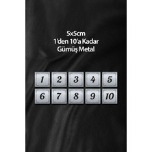 Metal Kapı Daire Apartman Masa Dolap Numarası Set Takım 10’lu (1’den 10’a Kadar) Metal 5X5CM