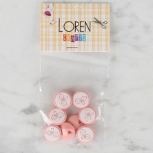 İlk El Grup Ieg™ Loren Crafts 8 Li Yavruağzı Bebe Düğme - 377