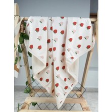 Özgürce Yumuşak Çift Katlı Organik Pamuklu Bebek Battaniyesi ve Kundak Örtüsü