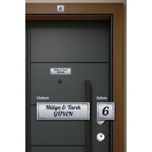 Metal 2’li Kapı Isimliği Seti – Kapı Numarası ve Kapı Isimliği – Kişiye Özel Metal Kapı Tabelası