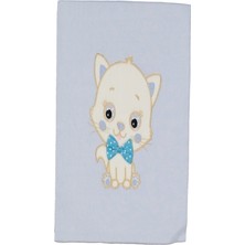 Özgürce Yazlık Penye Bebek Battaniyesi, Kedi Figürlü, 85X95, Yumuşak ve Rahat
