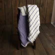 Özgürce Mor %100 Pamuk Müslin Çift Taraflı Bebek ve Çocuk Battaniyesi