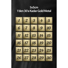 Metal Kapı Daire Apartman Masa Dolap Numarası Seti – 30’lu Takım (1’den 30’a Kadar), Metal 5x5 cm