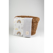 Özgürce Renkli Çok Amaçlı 100X140 Çift Yönlü Bebek Müslin Örtü ve Battaniye