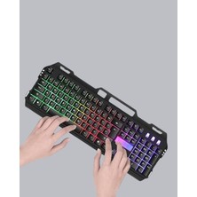 OEMTR Rgb Aydınlatmalı Klavye Mouse Seti - USB Bağlantılı Türkçe Q Ayarlanabilir Dpı Ergonomik Yapı