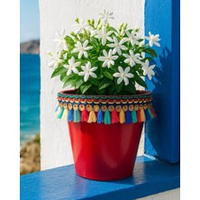 İlk El Grup Ieg™ Nf Dekoratif Saksı 1.7 Litre Kırmızı