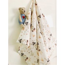 Özgürce Yumuşak ve Hafif %100 Pamuklu Müslin Örtü Battaniye