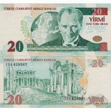 Banknoting 8. Emisyon 20 Ytl I54 Yeni Türk Lirası. Çok Çok Temiz.