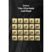 Metal Kapı Daire Apartman Masa Dolap Numarası Seti – 20’li Takım (1’den 20’ye Kadar), Metal 5x5 cm